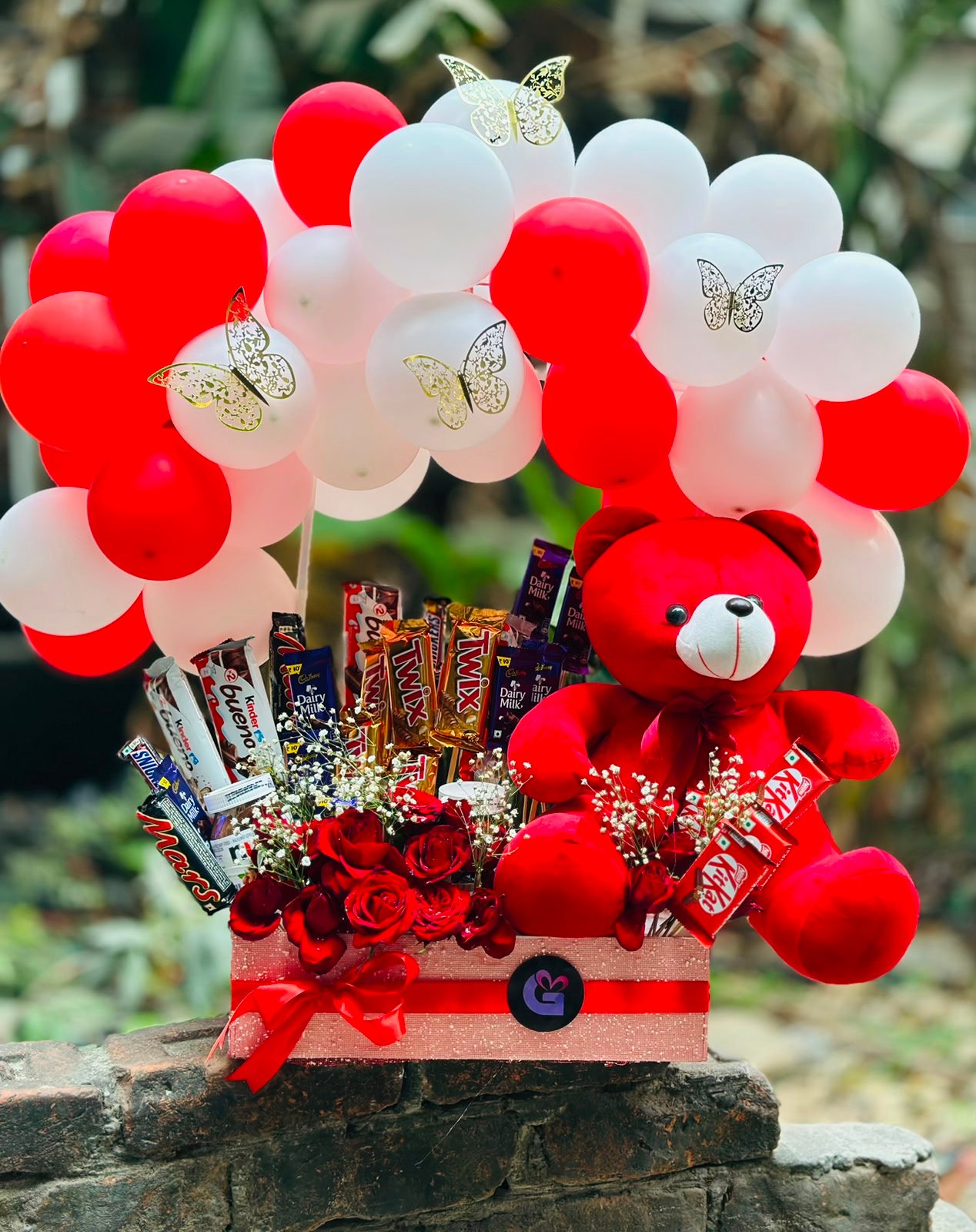 Romantic Teddy & Chocolate Surprise Hamper