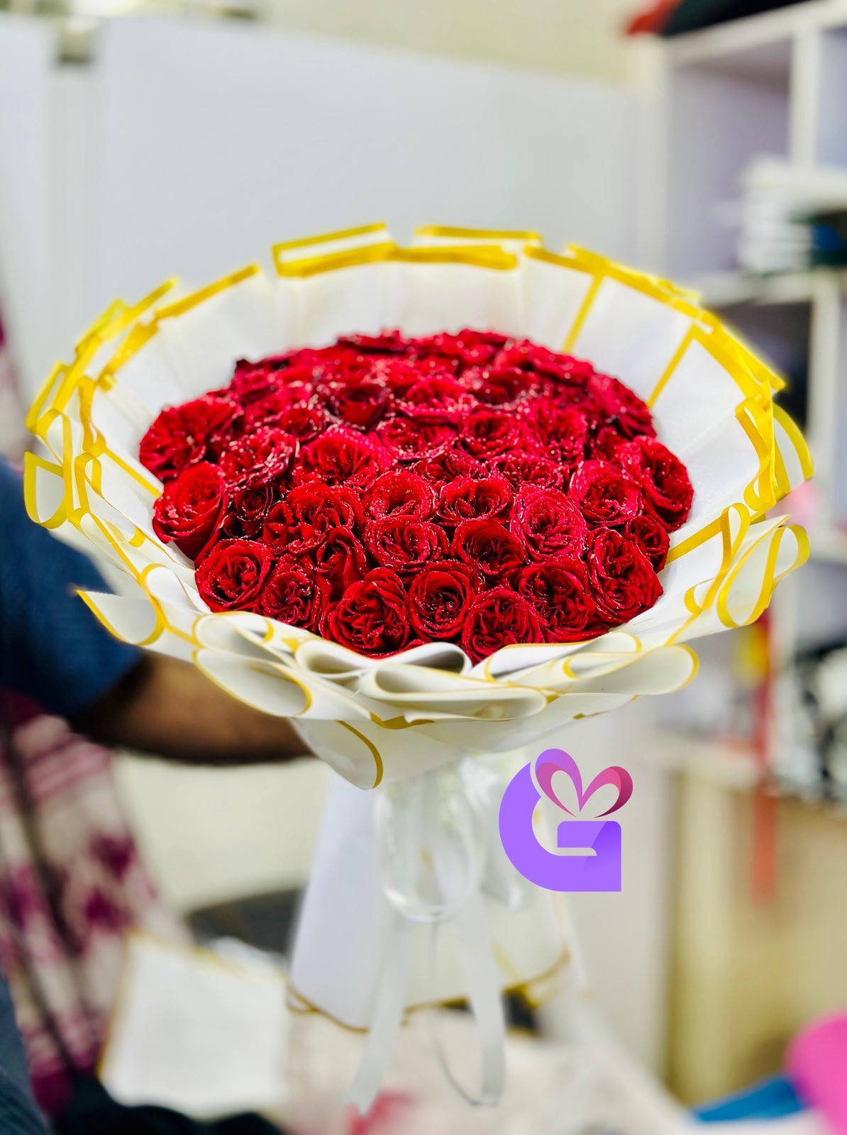 Luxury Red Rose Bouquet (50 Red Roses)