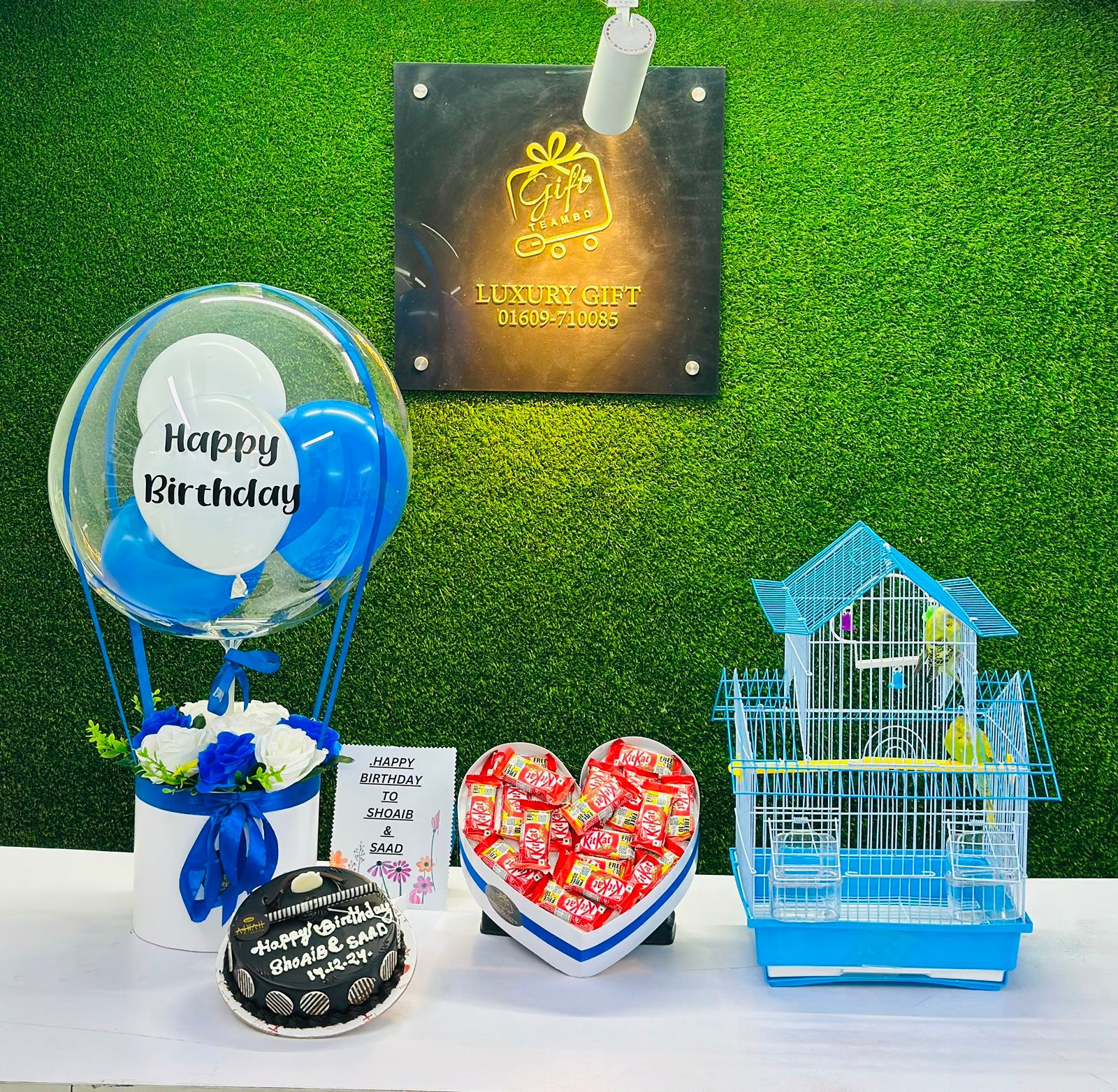 Premium Birthday Bird Cage Surprise Gift Combo